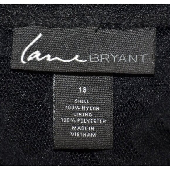 Lane Bryant Women's Plus Size 18/20 Lacy Overlay Sheath Dress LBD Party Event - Picture 10 of 11